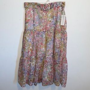 pastel floral skirt